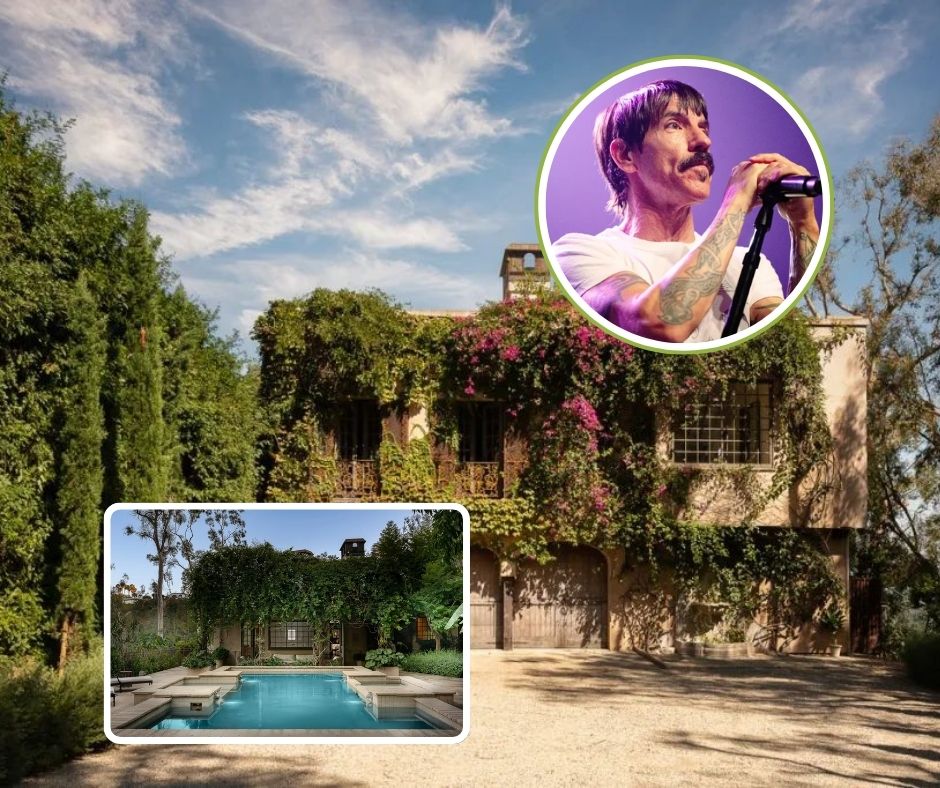 Cover Image for Red Hot Chili Peppers’ Frontman Anthony Kiedis Lists Former Beverly Hills Mansion for $11.25 Million